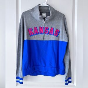 PINK Victoria's Secret Gray Quarter-Zip Sweatshirt